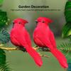 10 Pieces Artificial Red Simulated Foam Birds for Lawn, Garden, Outdoor Decoration, Each with Clip, Suitable for Garden Flower Arrangements,