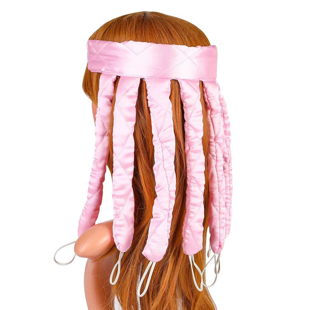 Octopus No Lazy Heat Curling Stick Headband Removable Squid Curling Hair Big Wave Sleep StrongHold ReliablePerformance