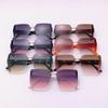 1PC Square Frameless Sunglasses Trendy Large Face New Gradient Sunglasses for Women Retro High-end UV400 Sunglasses