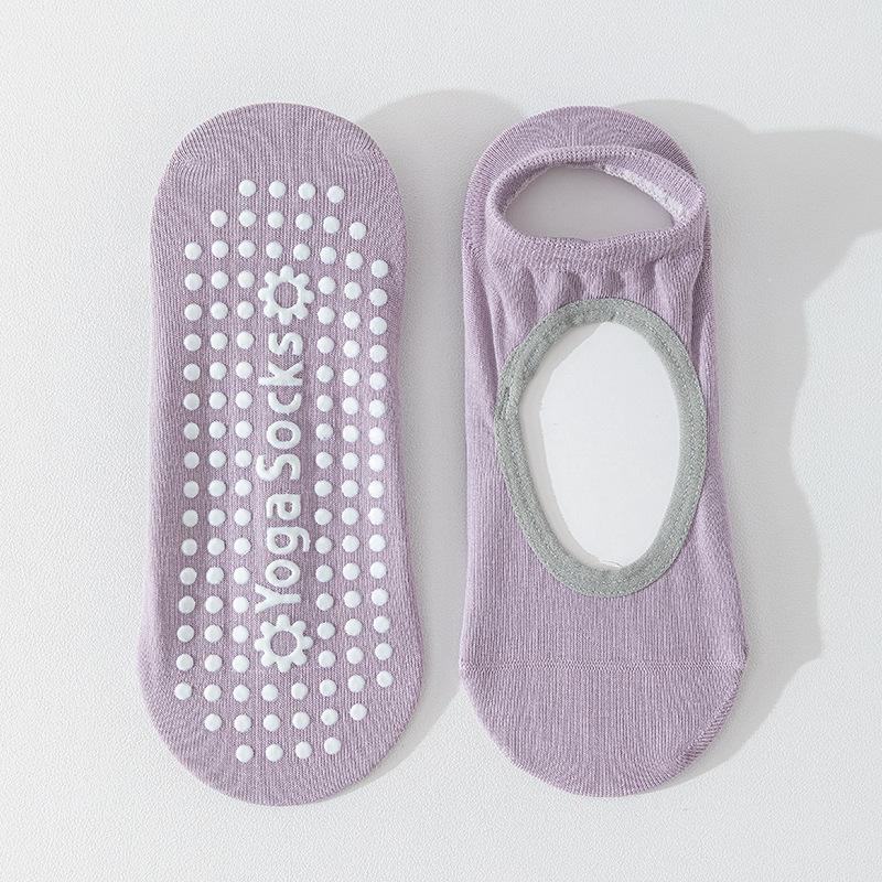 Yoga Socks, Women's Boat Socks, Summer Thin Pure Cotton Fitness Dance Silicone Anti-slip Sports Socks, Professional Pilates Socks