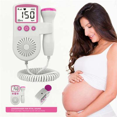 Ultraschall-Herzschlagmonitor, Baby-Herzfrequenzdetektor, wasserdichte Sonde, klarer fetaler Ton, tragbarer Herzfrequenzmonitor mit geringem Stromverbrauch