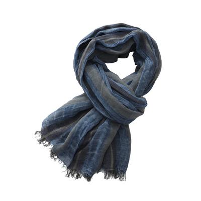 Otoño Invierno Bufanda para Hombre Algodón Lino Bufandas Rayadas Cálido Pañuelo Pashmina Casual Accesorios Masculinos Bufandas Chales