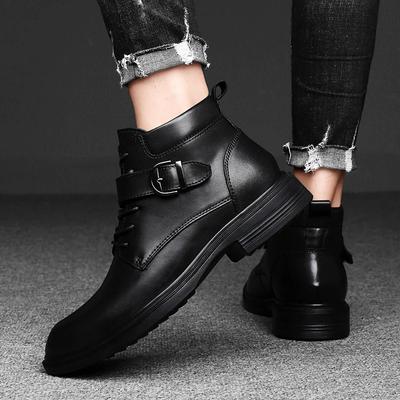 Herren Motorradstiefel aus echtem Leder Handgefertigt Retro Herren Wanderschuhe Hohe Qualität Herren Stiefeletten Luxusmarke Basisstiefel