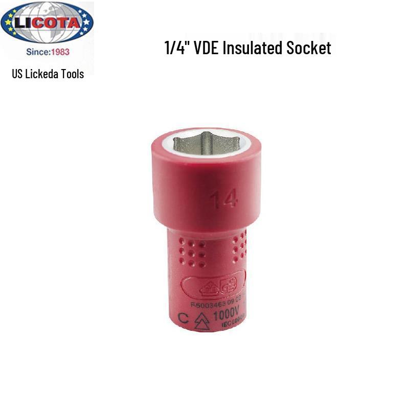 LICOTA VDE Insulated 1/4 Hex Metric Socket VDB-SN2005 SN2009