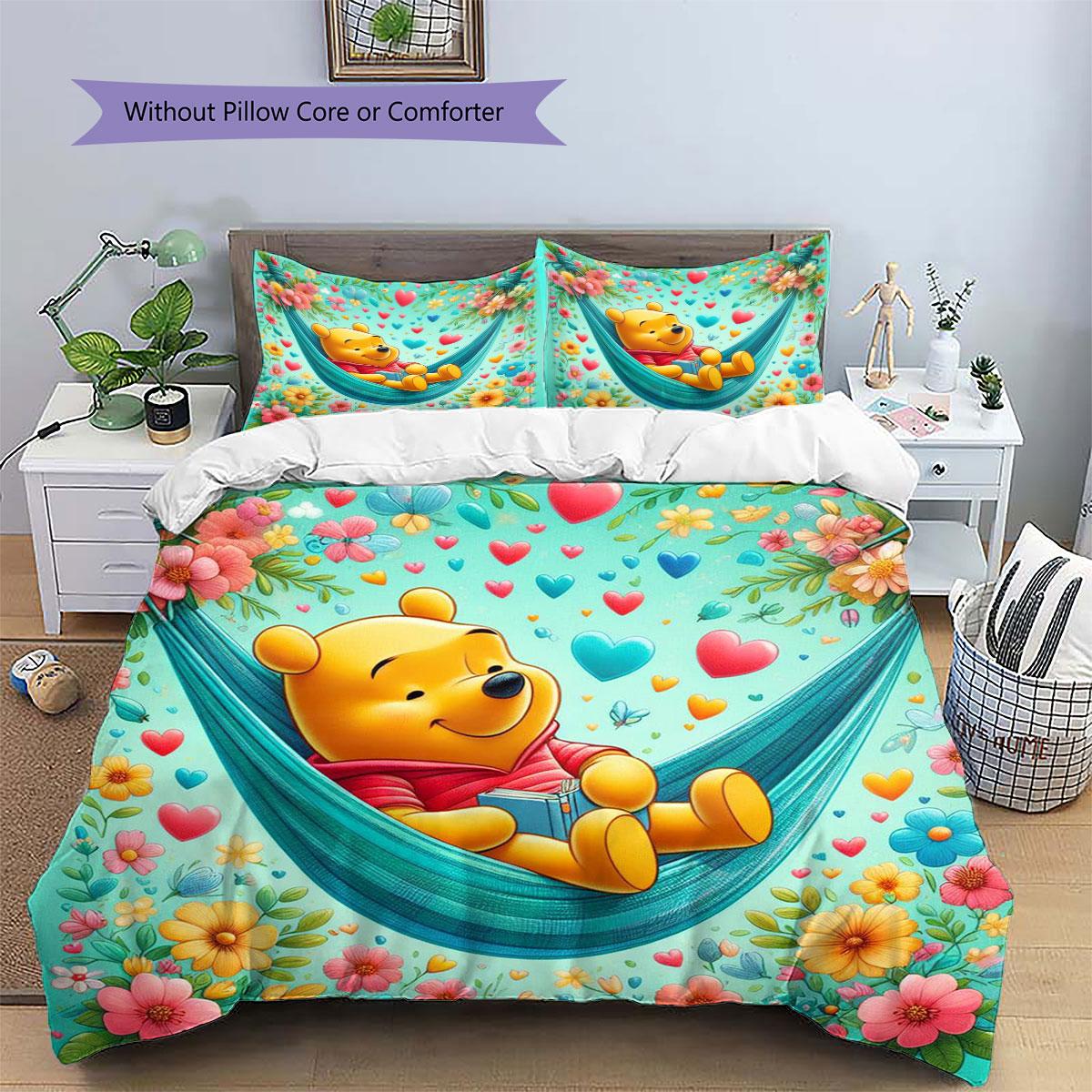 

Pink Plaid Winnie The Pooh and Tigger Bedding Set – A Comfortable and Cozy Choice for Decorating A Child s Bedroom. 135x200cm