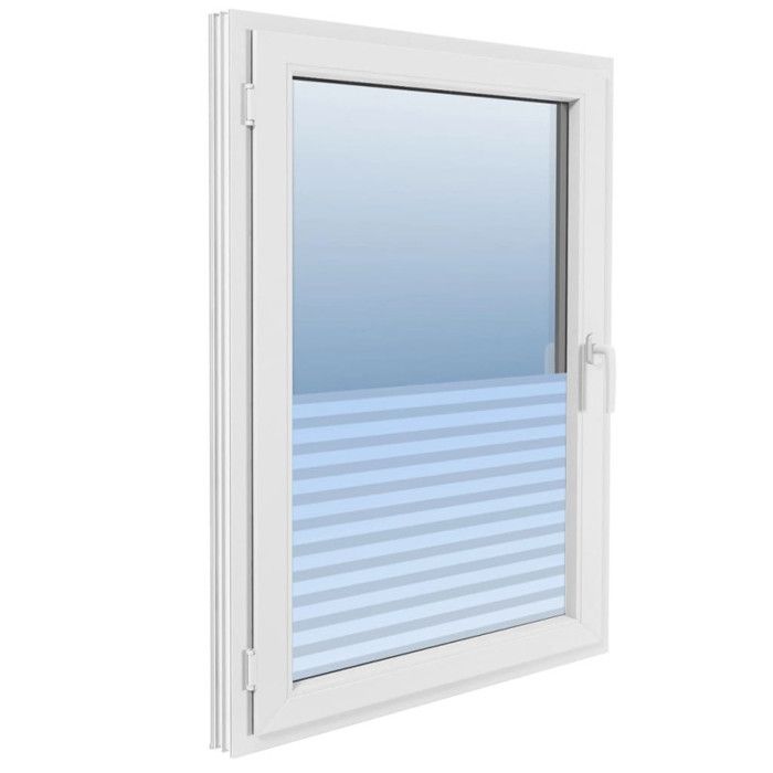VidaXL Frosted Window Film Striped Design 0.9x5 M PVC 142788