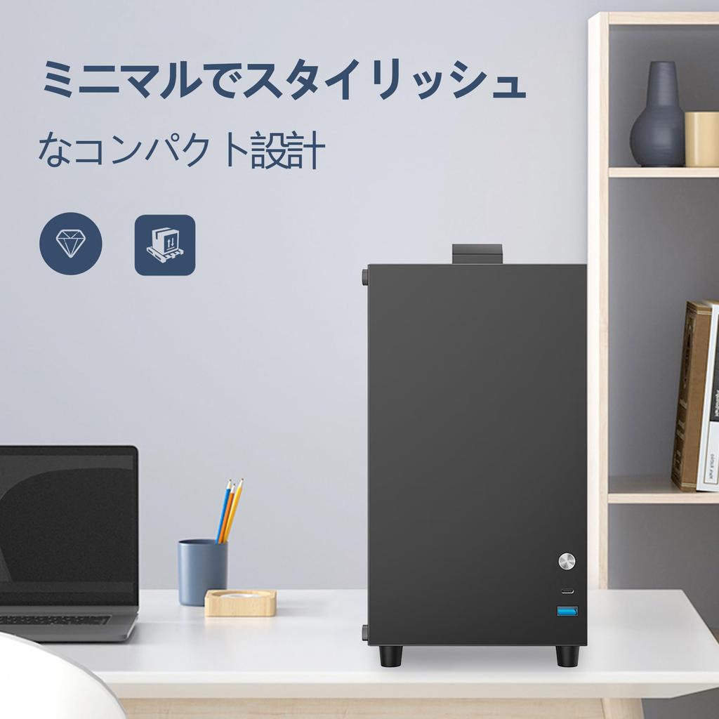 PC PC Klarglas Mini-Typ Gehäuse, Midi-Tower Gehäuse, Modell, Micro-ATX, schwarz,