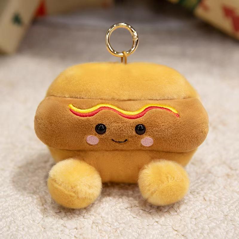Smiling Series Keychain Plush Vegetable Toy, Cute Fruit Bag Charm Plush Toy Keyring, Soft and Cuddly Little Gift