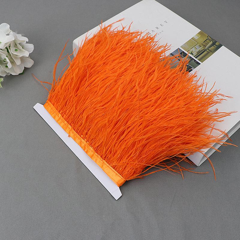 Ostrich Feather Lace Cloth Bandwidth 10-15Cm Stage Performance Clothing Decoration Accessories Lace Feather Ribbon