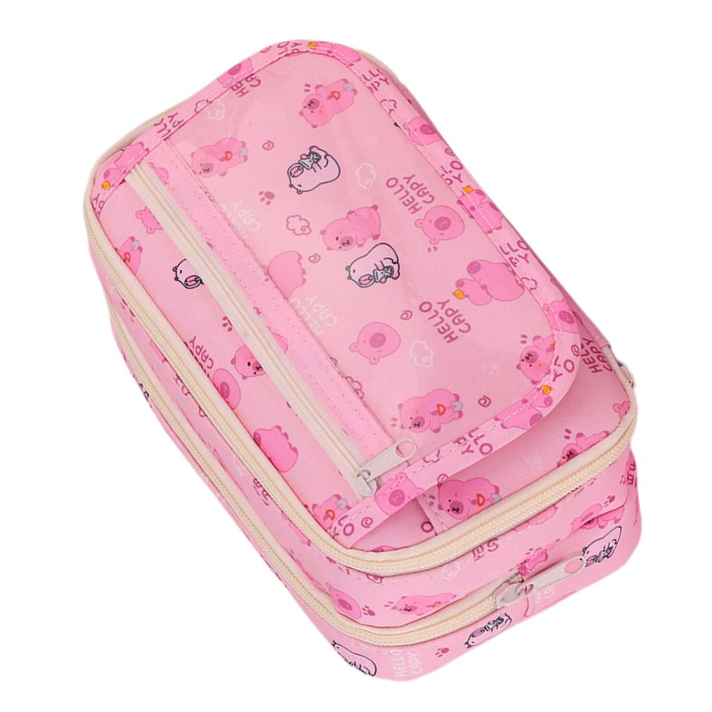 Large Capacity Pencil Case High Capacity Pen Holder Bag Zippered Pen Pouch Travel Makeup Pouch for Student Women Girl