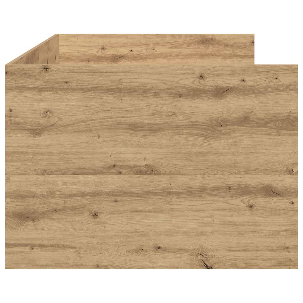 Daybed with Headboard Artisan Oak 90 x 200 cm Wood Based Panel