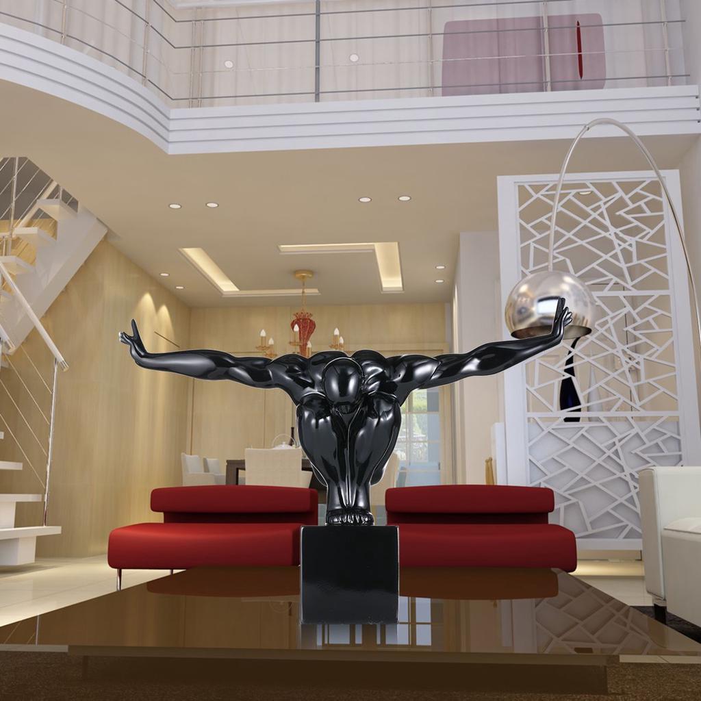 Diver TOOARTS Fiberglass Sculpture Home Decoration Black Diving Sculpture