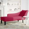 Chaise Longue with Right Armrest Burgundy Velvet