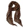 Korean Retro Black Polka Dot Silk Scarf - Y2K Rose Ribbon Bow Style