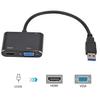 Video Adapter High-Speed 2-in-1 Definition Cord Converter Cable Dual-Output Multi-Display Adapters Parts Projection Laptop