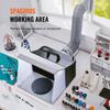 SucceBuy Airbrush Spray Booth Portable Hobby Airbrush Paint Spray Booth Kit with 4 LED Light Powerful Dual Exhaust Fans
