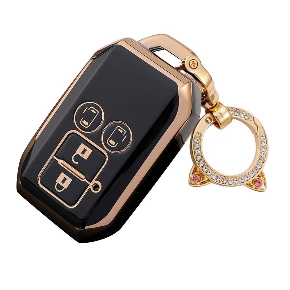 

[ZANEKO] Чехол для ключей совместимый Suzuki New Spacia Spacia Custom Solio ZA-MEK-LM4-Black чёрный