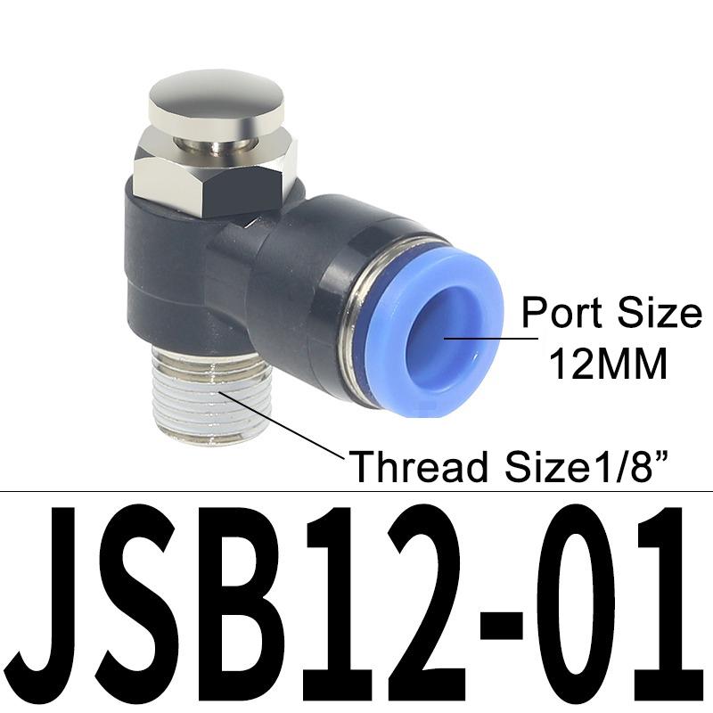 JSB4/6/8/10/12 Pneumatic Button Valve Quick Plug Pressure Relief Connector Normally Closed Manual Press Type Quick Exhaust Valve