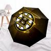 Boston Bruins Pattern, Automatic Folding Umbrella, Portable and Foldable Design, 8 Ribs, a Christmas or Birthday Gift.