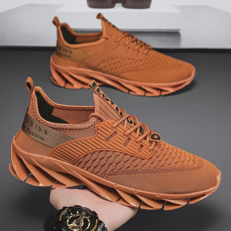 Atmungsaktive Herren-Laufschuhe aus fliegendem Mesh mit lässiger Klingensohle