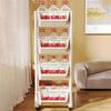 Kitchen Storage Rack Trolley Bookshelf Kitchen Corner Narrow Slit Storage Cabinet Bathroom Living Room Home Organizer