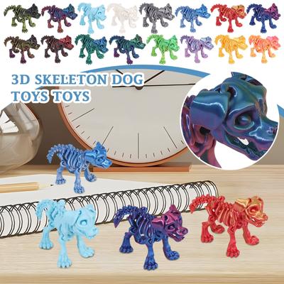 3D-Druck Skelett Hund Aktivität Gelenk Tiermodell Handgefertigte Spielzeugornamente Kreative Dekorationen Kunsthandwerk