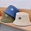 Embroidery Cotton Bucket Hat For Men Summer Sunscreen Panama Cap Solid Color Women Outdoor Travel Fisherman Hat