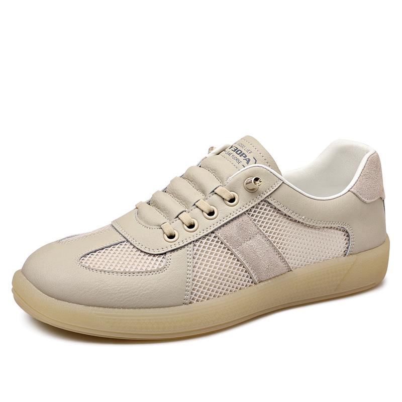 Fashion Lightweight Mens Shoes Lace Up Skateboard Footwear Male All-match Simple Sneakers Leisure Leather Casual Shoes Vulcanize Shoes