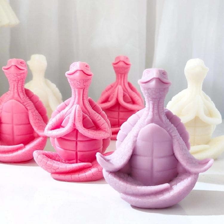 Easy to Demold Silicone Candle Mould Epoxy Mold for Home Decoration Yoga Turtles Shaped Aromatherapys Mold Jewelry Tool