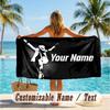 Custom Text Beach Towel, Soft Absorbent Swimming Multi-use TowelMichael Jackson