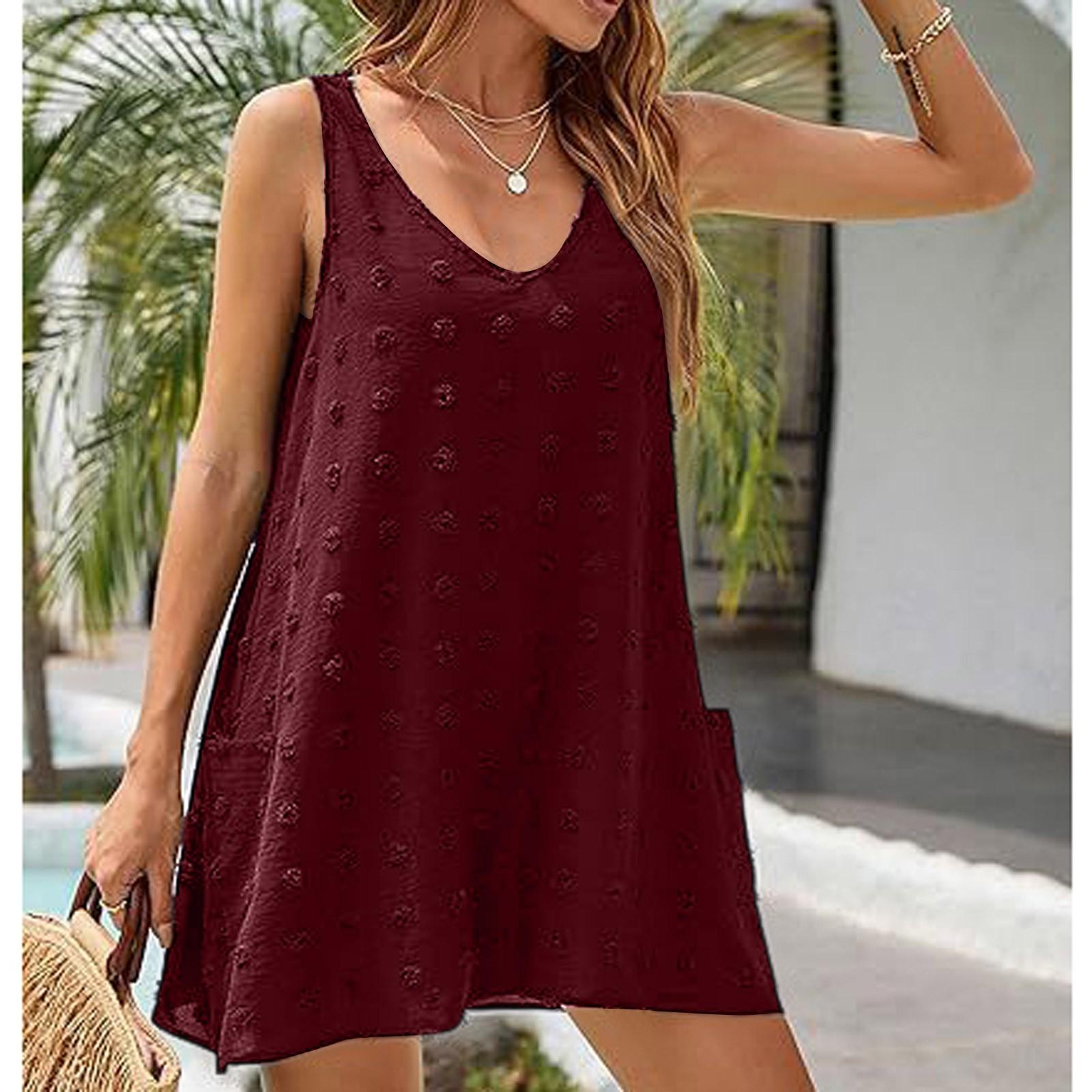

Women s Summer Casual Festive Dresses For Women Wedding Guest Bridesmaid Dresses Party Dress S винний