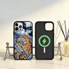 J-Japanese Ukiyo-e Tiger Phone Case For iPhone17,16,15,14,13,12,11 Plus,Pro Max Magnetic For Magsafe Wireless Charging
