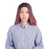 Women s Wig Long Pink Wavy Synthetic Hair Heat Resistant Cosplay Curly Wig