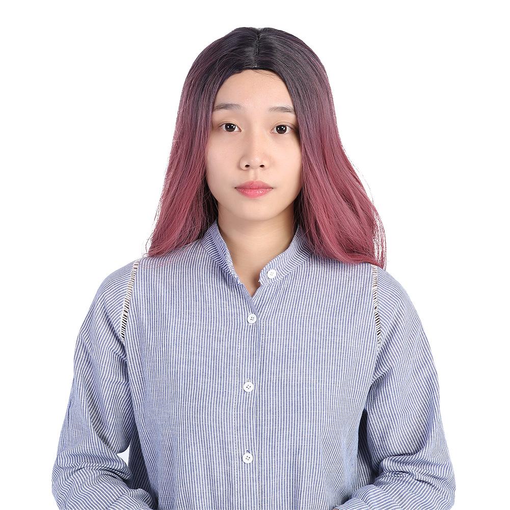 Women s Wig Long Pink Wavy Synthetic Hair Heat Resistant Cosplay Curly Wig