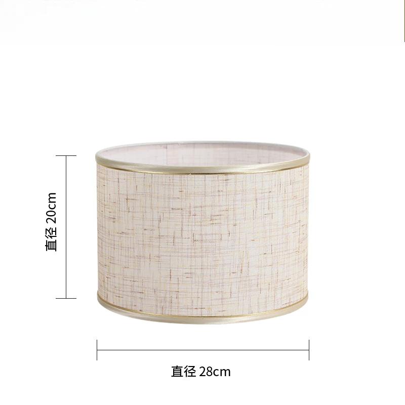 Nordic Cloth Metal Lamp Shade Home Decoration E27 Linen Fabric Metal Desk Lamp Cloth Lampshade 14/22/25cm Height