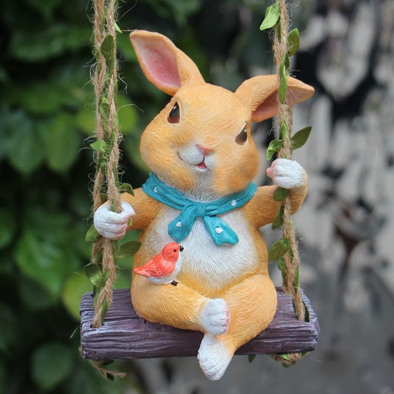 

HARGIO Garden Ornament Rabbit Gardening Goods Scandinavian Interior коричневый