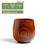 Solid Wood Water Cup Household Mug Simple Milk Cup Handle Retro Coffee Cup Breakfast Tea Cup