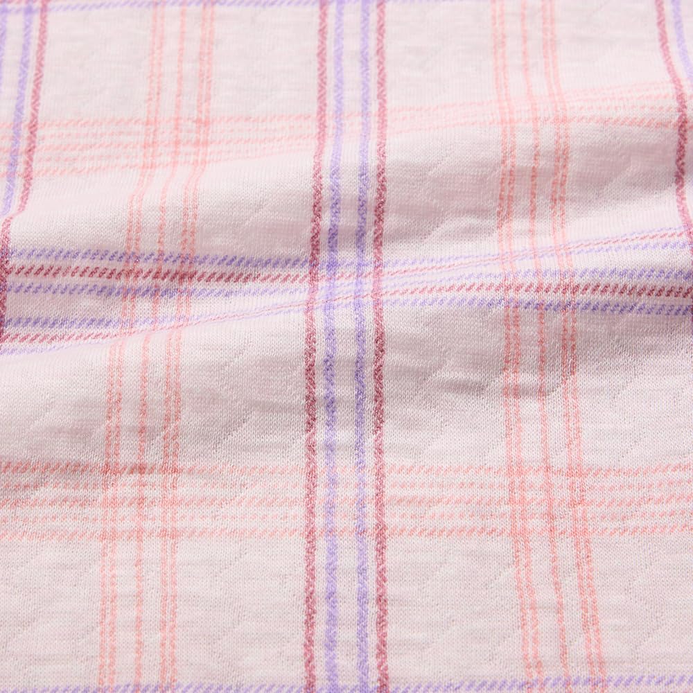 Gunze Long Sleeve Pajamas with Elastic Sleeve and Leg Soft Quilted Green Women's Holes, Cotton, (TG4075)