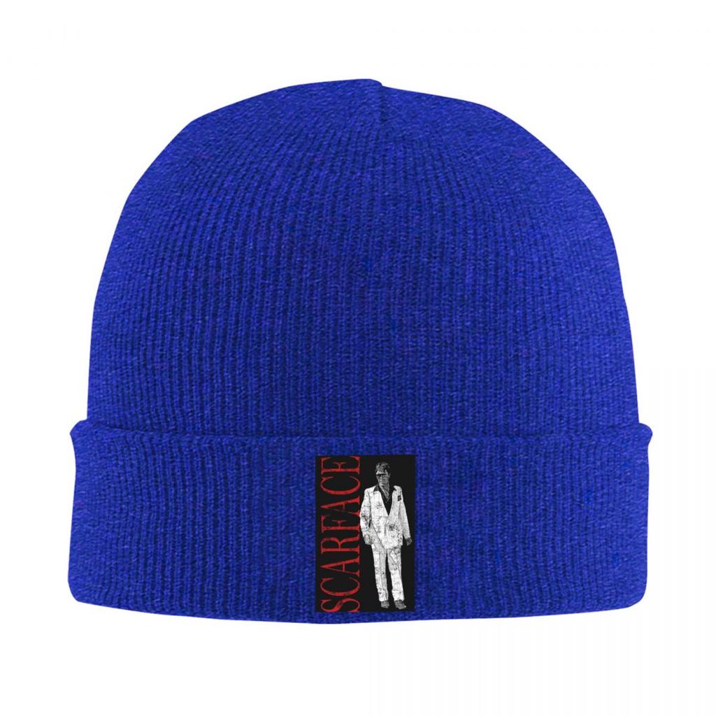 Scarface Logo Warm Knitted Cap Winter Knit Bonnet Hat Skullies Beanies Hip Hop Caps for Unisex