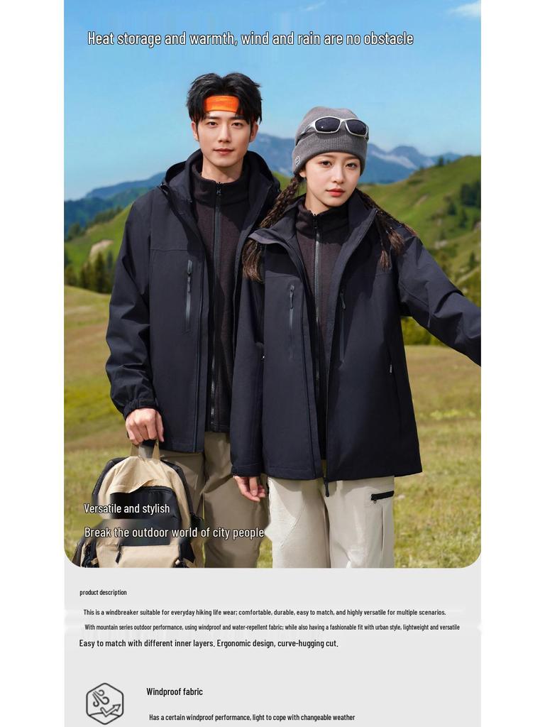 Zestaw roboczych kurtek wiatroszczelnych z podszewką polarową - Unisex