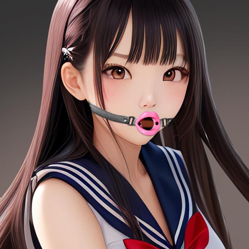 Mouth Gag Adult SM Product Store Mouth Plug Open Mouth Sexy Lips Mouth Flail Couple Flirty Sex Toy Adjustable Leather Strap
