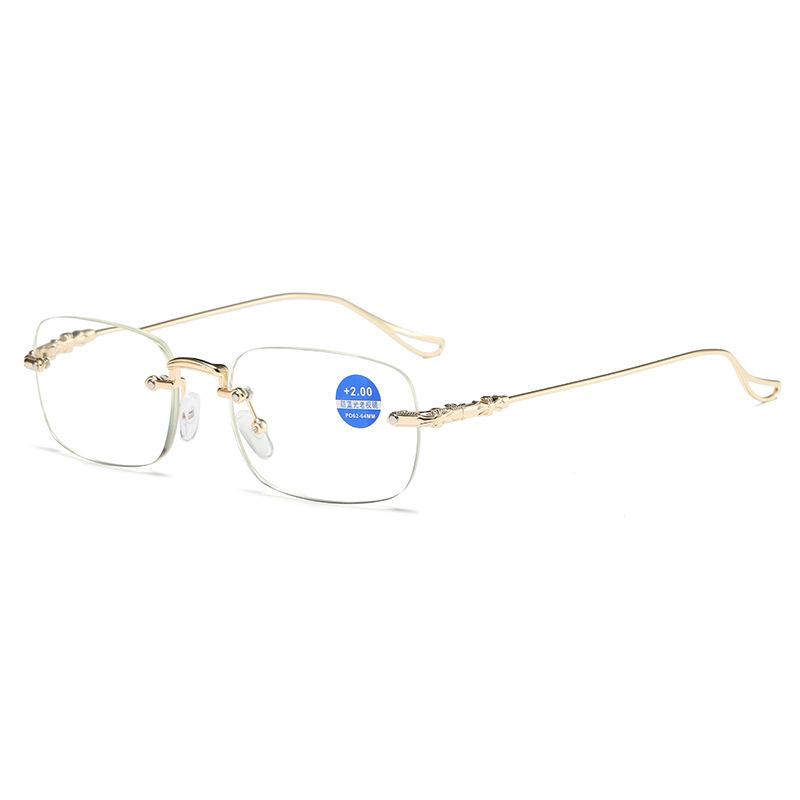 

Luxury Design Far Sight Presbyopia Eyewear Fashion Transparent Reading Glasses Men Women Anti-blue Light SquareDesign SpectacleFrame Eyeglasses W81690WW-2.5