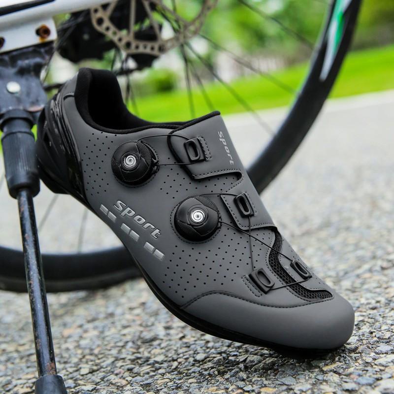 Mens Cycling Shoes Road Mountain Bike Non-Cleat Clipless Compatible Stiff Sole Breathable Lightweight