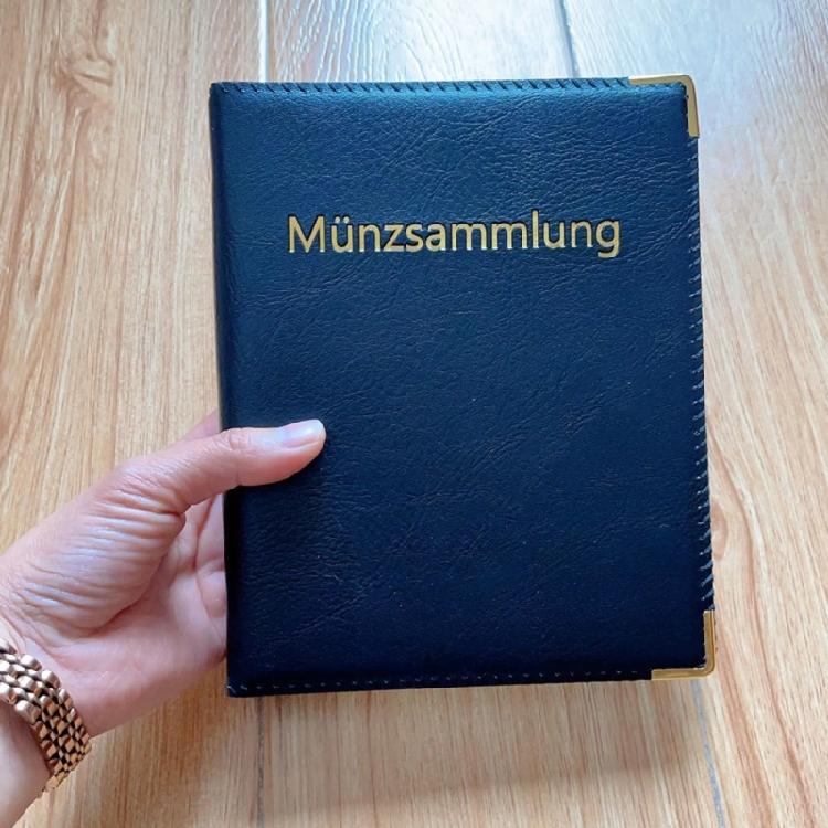 Großkapazitäts Münzsammlungsalbum 480 Taschen Münzsammelalbum Leder Münzsammlung Buch für Sammler
