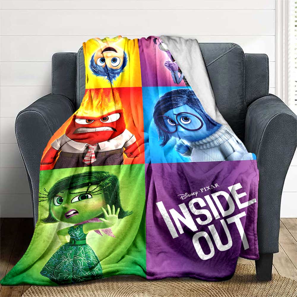 Inside Out Party Night Gift Blanket Comfortable ure for Sofa Couch Office Bed Picnics Four Seasons Universal Digital Print Birthday Christmas Y22