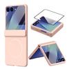 Applicable To Samsung Z Flip1/1 Mobile Phone Case Magnetic Suction Center Axis Hinge Case Film Integrated Flip1/1  Case