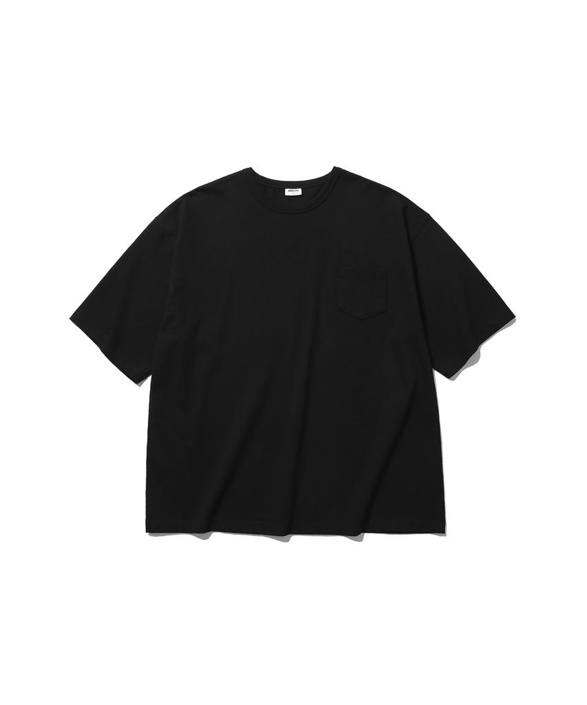 ANGLAN Essential Pocket Half Tee - Black