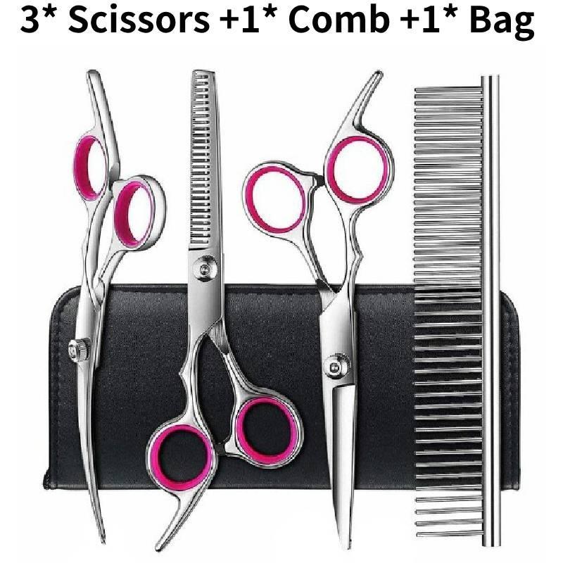 

Ножницы Набор для груминга питомцев Нержавеющая сталь Триммеры для собак Инструмент Изогнутые ножницы розовый