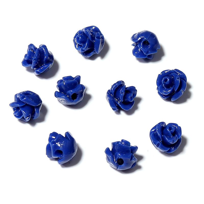 30pcs 6mm Resin Artificial Coral Beads for Jewelry Making Camelia Flower Beads DIY Earring Bracelet Neckalce Accessories