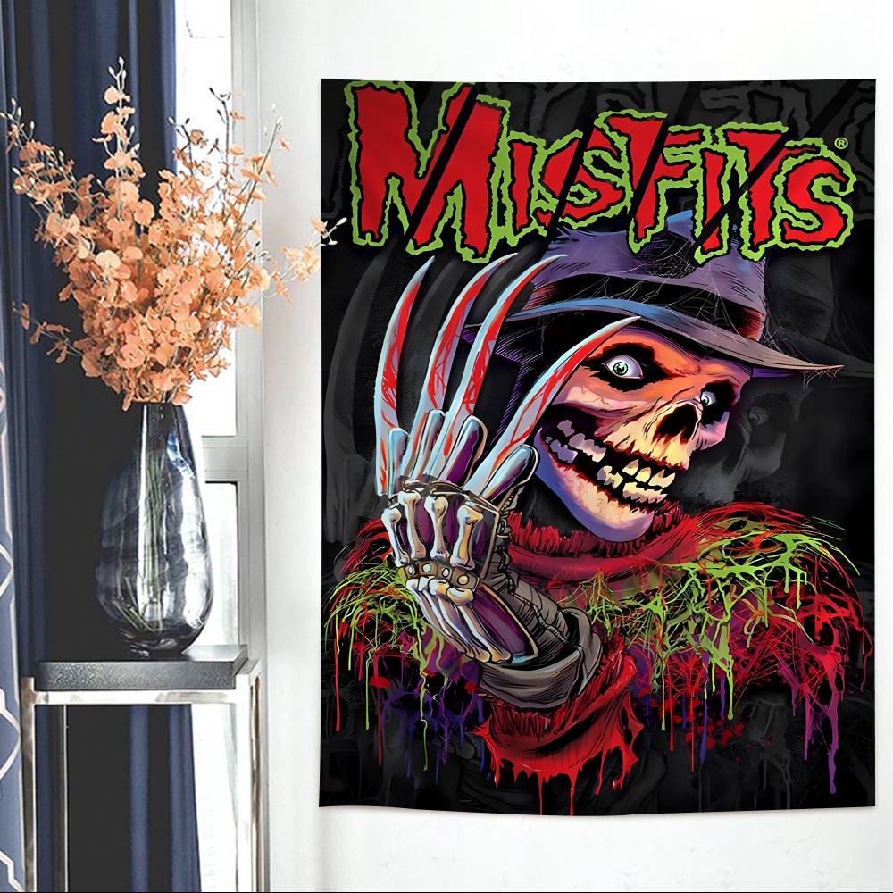 Misfits Hot Printed Large Wall Tapestry Indian Buddha Wall Decoration Witchcraft Bohemian Hippie Wall Art Decor